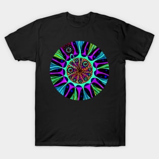 Psychedelic Abstract Colourful 104 Crest T-Shirt